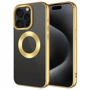 iPhone 15 Pro Max Kılıf Tek Kamera Çerçeveli Logo Gösteren Omega Kapak