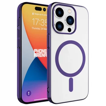 iPhone 15 Pro Max Kılıf Wireless Şarj Özellikli Pixel M-safe Kapak