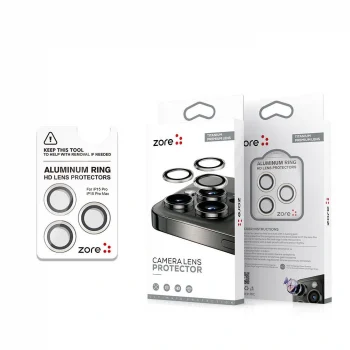 iPhone 15 Pro Safir CL-15 Parmak İzi Bırakmayan Anti-Reflective Kamera Lens Koruyucu