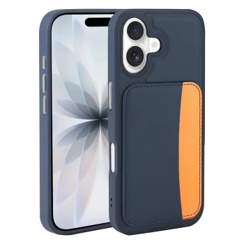 Apple iPhone 16 Kılıf Kartlıklı Zore X-Kart Silikon Kapak