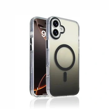 iPhone 16 Kılıf M-safe Şarj Özellikli Transparan Renk Geçişli Toros Kapak