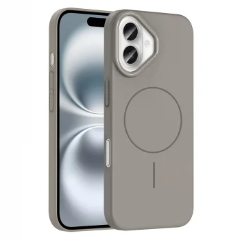 iPhone 16 Kılıf M-safe Şarj Özellikli Ruby Sert Kapak