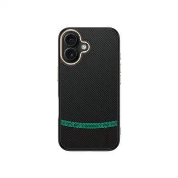 iPhone 16 Plus Kılıf M-safe Şarj Özellikli Karbon Fiber Görünümlü Antina Kapak