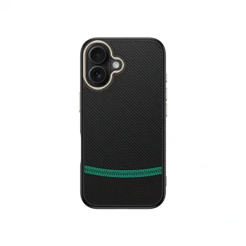 iPhone 16 Plus Kılıf M-safe Şarj Özellikli Karbon Fiber Görünümlü Antina Kapak