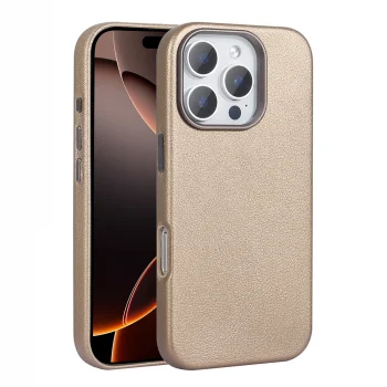 iPhone 16 Pro Kılıf M-safe Şarj Özellikli PU Deri Adora Kapak