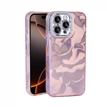 iPhone 16 Pro Max Kılıf Airbagli Parlak Taş Detay Tasarımlı Esila Kapak