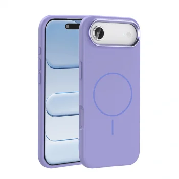 iPhone 17 Air Kılıf M-Safe Şarj Özellikli Metal Kamera Çerçeveli Edi Silikon Kapak