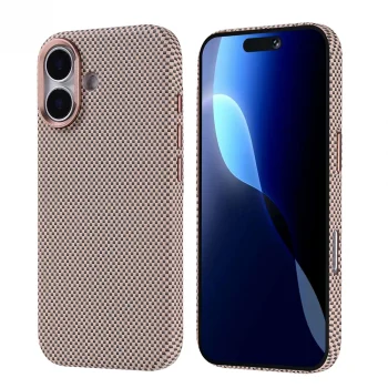 iPhone 17 Kılıf M-safe Şarj Özellikli Karbon Fiber Görünümlü Nekst Kapak