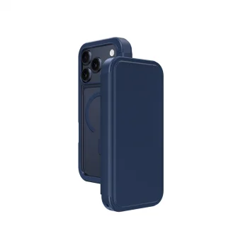 iPhone 17 Pro Max PU Kartlıklı Kapaklı Amazingthing Glamour Foilo Serisi Kılıf