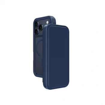 Apple iPhone 17 Pro Max PU Kartlıklı Kapaklı Amazingthing Glamour Foilo Serisi Kılıf