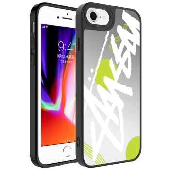 iPhone 7 Plus Kılıf Aynalı Desenli Kamera Korumalı Parlak Mirror Kapak