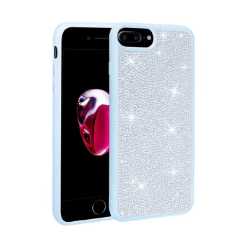 iPhone 7 Plus Kılıf Parlak Taşlı Tasarım Ston Kapak