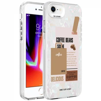 iPhone 8 Kılıf Mermer Desenli Marbello Kapak