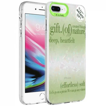 iPhone 8 Plus Kılıf Mermer Desenli Marbello Kapak