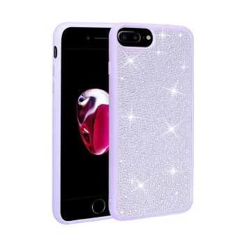 iPhone 8 Plus Kılıf Parlak Taşlı Tasarım Ston Kapak