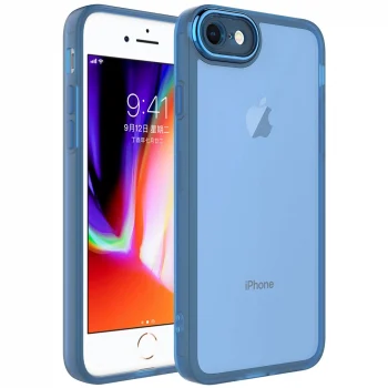 iPhone SE 2020 Kılıf Kamera Korumalı Transparan Post Kapak