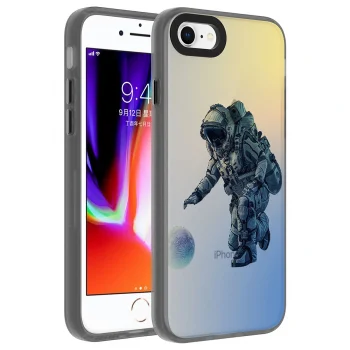 iPhone SE 2022 Kılıf Desenli Dragon Sert Kapak