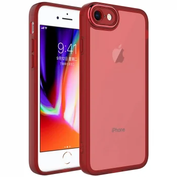 iPhone SE 2022 Kılıf Kamera Korumalı Transparan Post Kapak