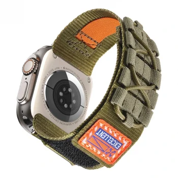 Watch 7 45mm Uyumlu-112 Orbital Örgülü Halat Tasarımlı Naylon Kumaş Hasır Kordon