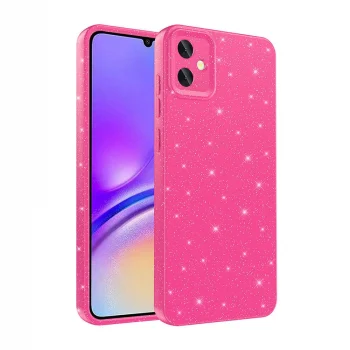 Samsung A05 Kılıf Kamera Korumalı Simli Lüks Koton Kapak