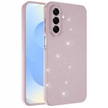 Samsung A17 Kılıf Kamera Korumalı Simli Lüks Koton Kapak