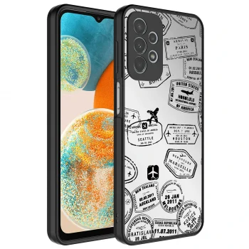 Samsung A23 Kılıf Aynalı Desenli Kamera Korumalı Parlak Mirror Kapak