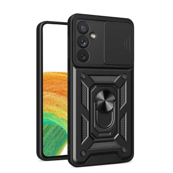 Samsung A34 Kılıf Magnetik Standlı Kamera Korumalı Sürgülü Vega Kapak