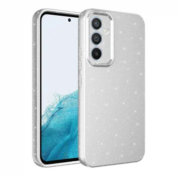 Samsung A35 Kılıf Kamera Korumalı Simli Lüks Koton Kapak