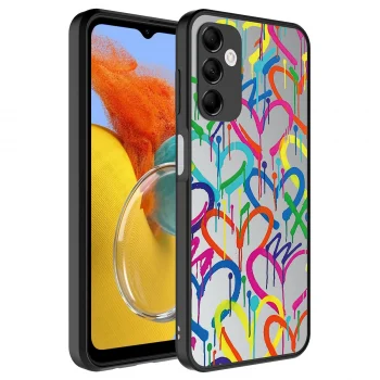 Samsung M14 Kılıf Aynalı Desenli Kamera Korumalı Parlak Mirror Kapak