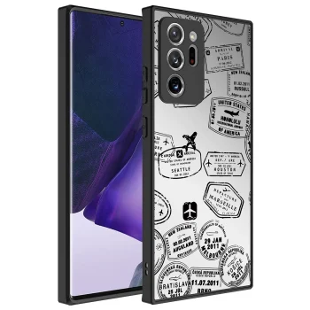 Samsung Note 20 Ultra Kılıf Aynalı Desenli Kamera Korumalı Parlak Mirror Kapak