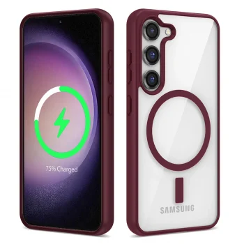 S22 Plus Kılıf M-safe Wireless Şarj Özellikli Silikon Ege Kapak