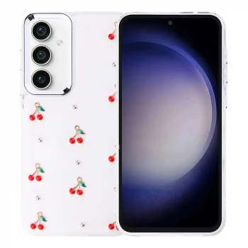 Samsung S23 FE Kılıf Airbag Tasarımlı Simli Şeffaf Kutup Kapak