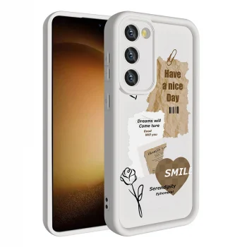 Samsung S23 Kılıf Kamera Korumalı Baskılı Arka Yüzey Klas Kapak