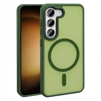 Samsung S23 Kılıf M-safe Şarj Özellikli Mat Arka Yüzey Sio Kapak