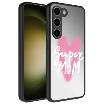 Samsung S23 Plus Kılıf Aynalı Desenli Kamera Korumalı Parlak Mirror Kapak