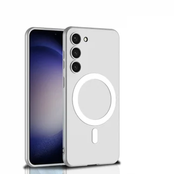S23 Plus Kılıf Wireless Şarj Özellikli Kıpta M-safe Silikon Kapak