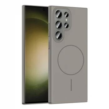 Samsung S23 Ultra Kılıf M-safe Şarj Özellikli Ruby Sert Kapak