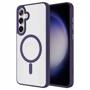 Samsung S24 Plus Kılıf M-safe Şarj Özellikli Krom M-safe Silikon Kapak