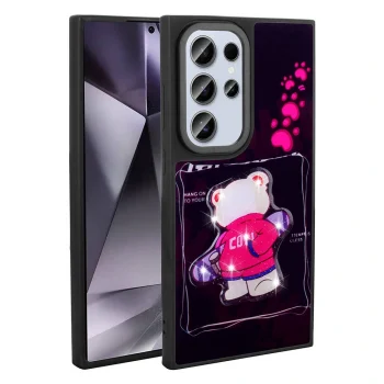 Samsung S24 Ultra Kılıf Parlayan Kabartmalı İkonik Figürlü Amas Silikon Kapak