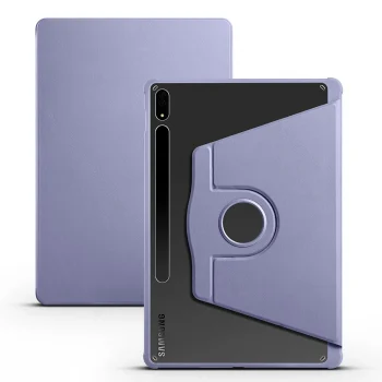 Tab S7 Plus T970 Kılıf Termik Kalem Bölmeli Dönebilen Standlı Kılıf