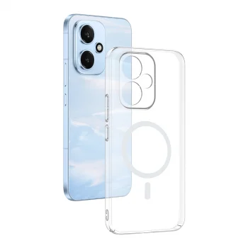 Honor 400 Kamera Korumalı M-Safe Şarj Özellikli Şeffaf London Sert PC Kapak