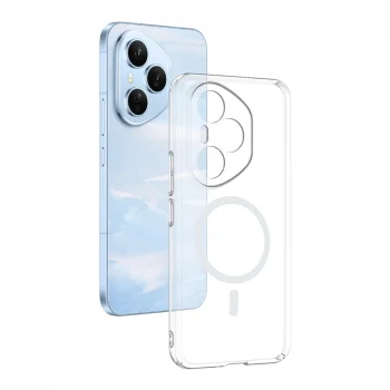 Honor 400 Pro Kamera Korumalı M-Safe Şarj Özellikli Şeffaf London Sert PC Kapak