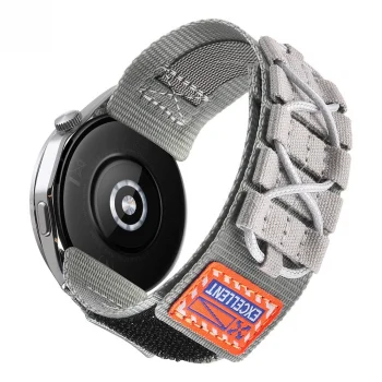 Honor Magic 2 46mm KRD-112 22mm Orbital Örgülü Halat Tasarımlı Naylon Kumaş Hasır Kordon