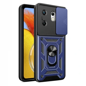 İnfinix Zero 30 4G  Kılıf Magnetik Standlı Kamera Korumalı Sürgülü Vega Kapak