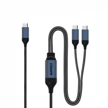 Qgeem Type-C to Type-C 2in1 Data Kablosu 140W 480Mbps 1.2M