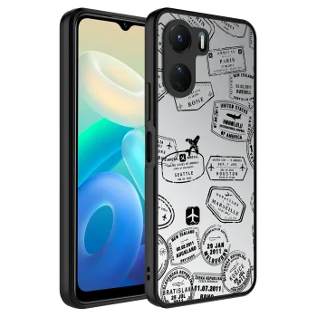 Vivo Y16 Kılıf Aynalı Desenli Kamera Korumalı Parlak Mirror Kapak