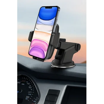 Araç içi Telefon Tutucu Vantuzlu Ayarlanabilir Vakumlu