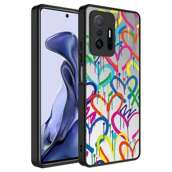 Xiaomi Mi 11T 5G Kılıf Aynalı Desenli Kamera Korumalı Parlak Mirror Kapak
