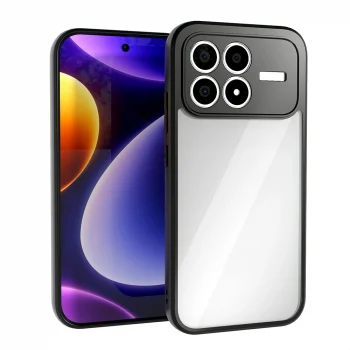 Xiaomi Poco F8 Pro Kılıf Kamera Korumalı Şeffaf Arka Yüzey New Roll Kapak