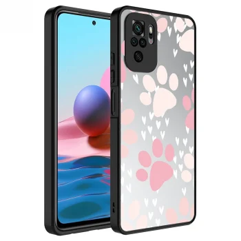Xiaomi Redmi Note 10 Kılıf Aynalı Desenli Kamera Korumalı Parlak Mirror Kapak